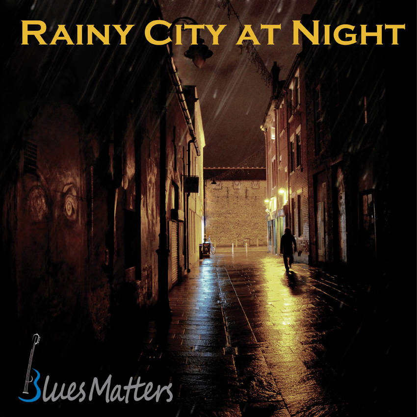 Rainy city at night
